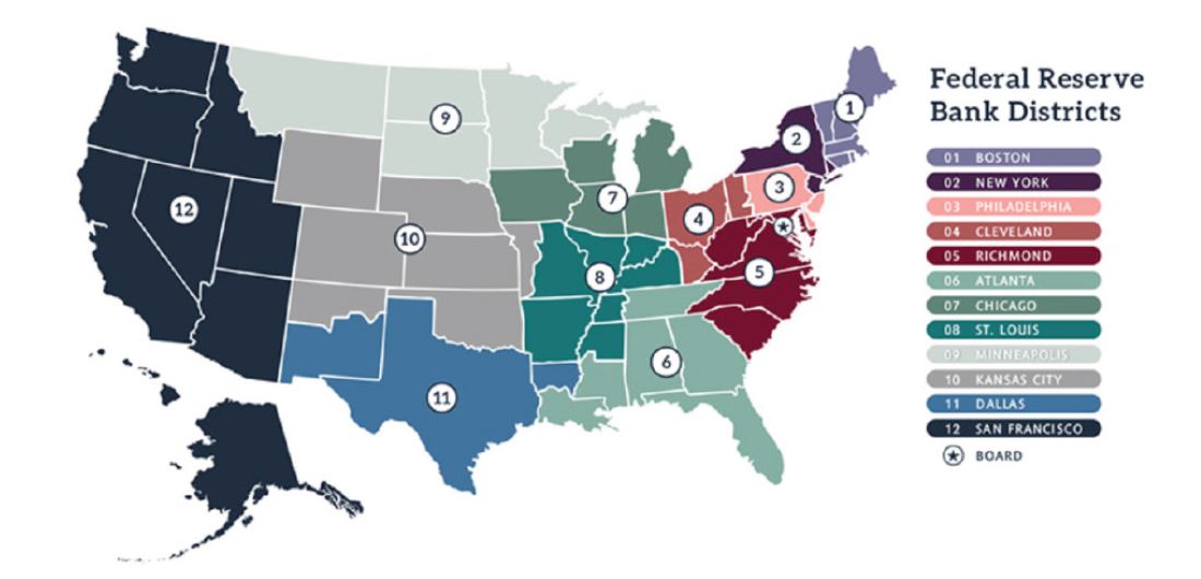 Америка 12. 12 Резервных банков США. 12 Банков ФРС США. Федеральные резервные банки США таблица. Региональные банки в Америке.