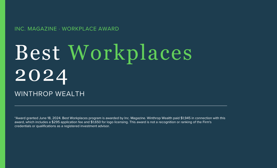 Winthrop Wealth Recognized on Inc.’s 2024 List of Best Workplaces