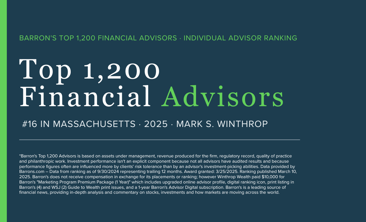 Mark Winthrop Named to Barron’s 2025 Top Advisor List