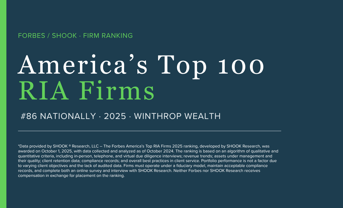 Winthrop Wealth Named to Forbes List of America’s Top RIA Firms 2025