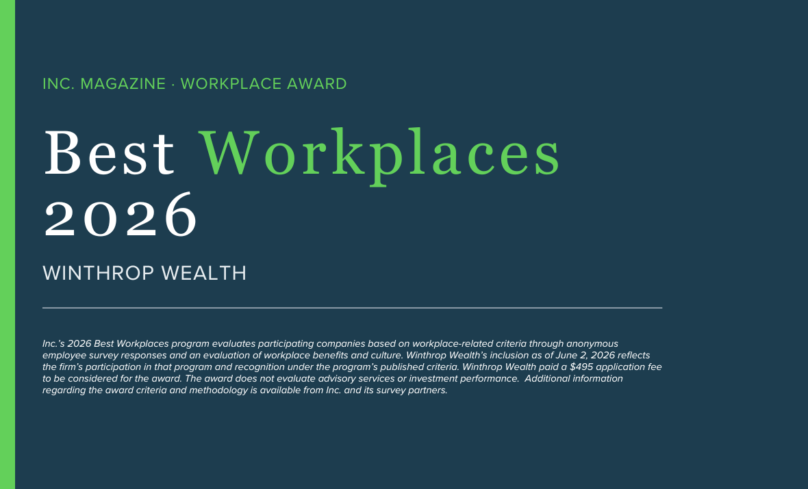 Winthrop Wealth Named One of Inc.’s 2026 Best Workplaces for Company Culture and Employee Engagement